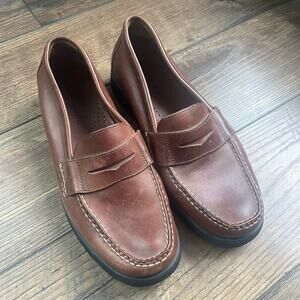 Eastland Classic Pinch Penny Soft Leather Loafer Brown Women's Size 9 D Run BIG